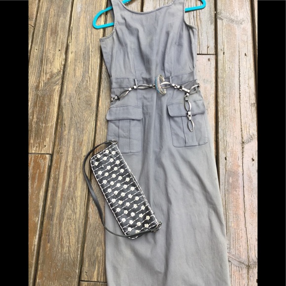 Depeche Mode Dresses & Skirts - 🌻 Gray Midi Dress Button Up Back Sz 4 Depeche Mode